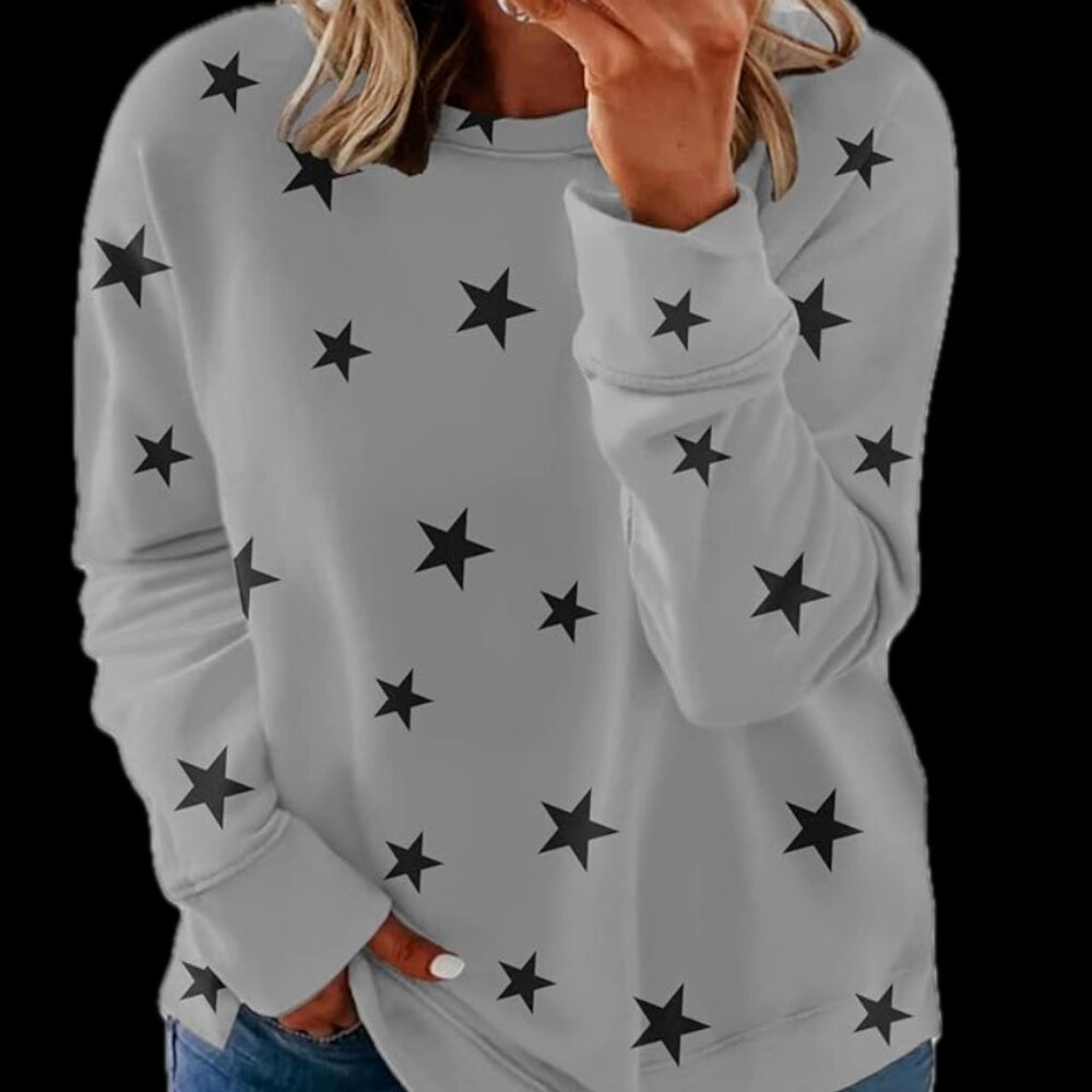 ROSRISS Women's 14W Long Sleeve Crewneck Sweatshirt Pullover Tunic Soft Top